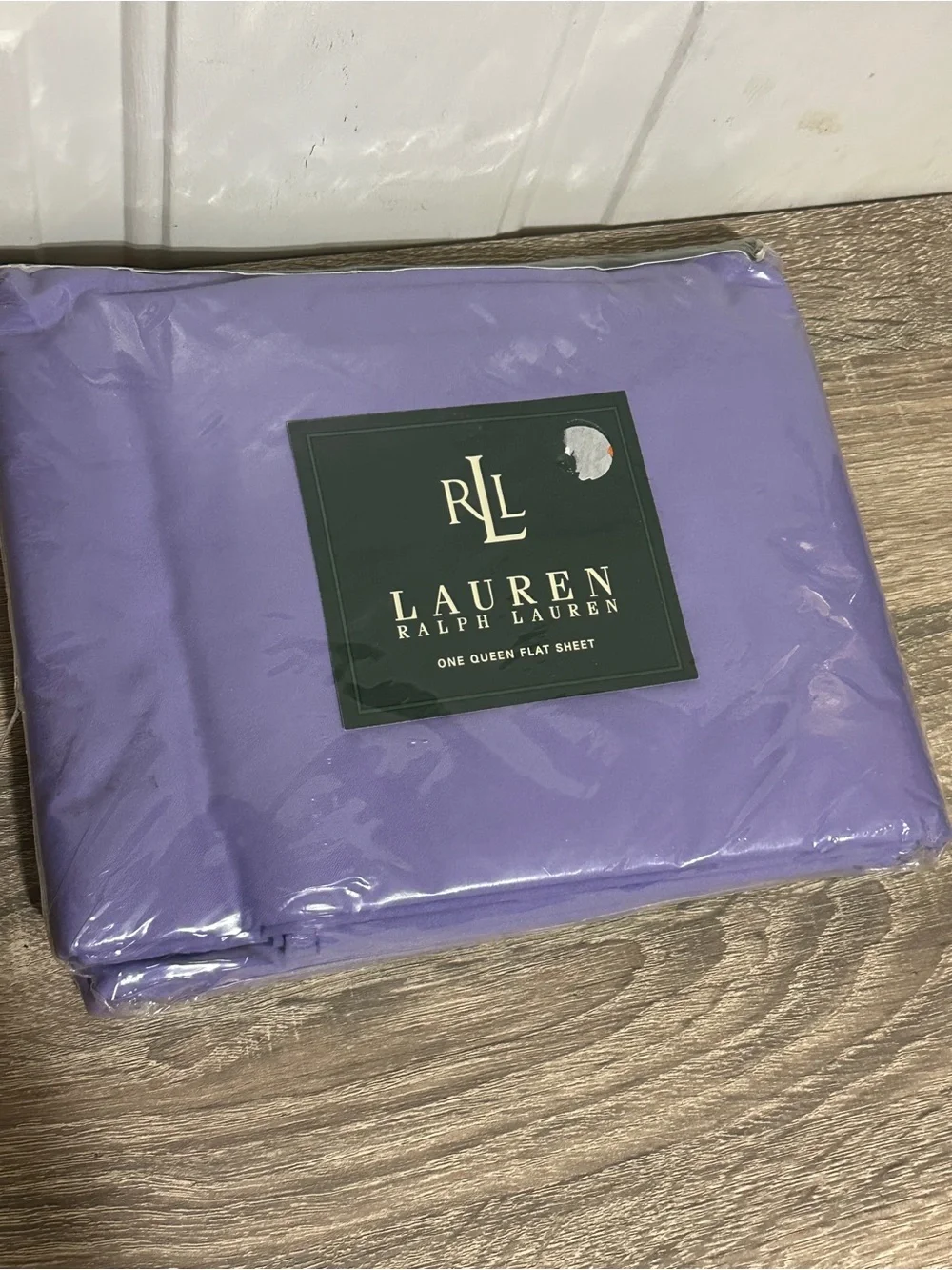 Vtg Lauren Ralph Lauren QUEEN FLAT Sheet 100% Cotton Purple 250 TC NEW